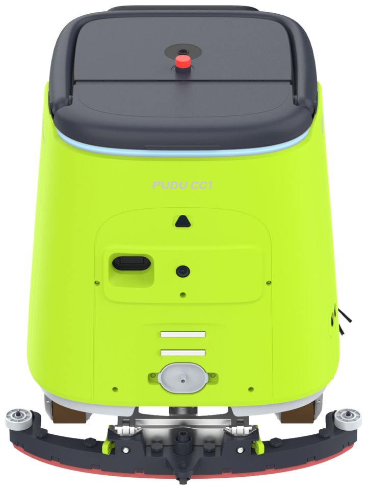 PUDU CC1 — mặt sau, khoang bình nước